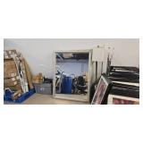 Lot of 11 Large Mirrors in wooden frame ( Dimensions: 46"W x 58"H).