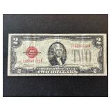 1928 D Red Seal $2 Dollar Note