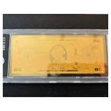 24K Gold $50 Dollar Commemorative Delaware Tribute Note 50mg