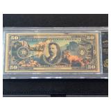 24K Gold $50 Dollar Commemorative Yosemite National Park Tribute Note 50mg