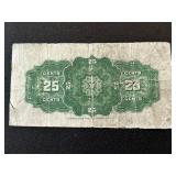 1900 Canada 25 Cent Fractional Currency