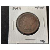 1849 Braided Hair Cent