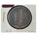 1837 Coronet Head Cent Beaded Cords