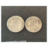 1776 and 1781 Mexico 1 Real Silver Coins