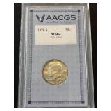 1976-S Bicentennial Silver Kennedy Half Dollar AACGS MS64