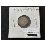 1854 Liberty Seated Half Dime