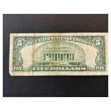 1934 D Green Seal $5 Dollar Federal Reserve Note