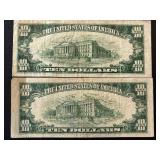 1950 Green Seal $10 Dollar Federal Reserve Notes