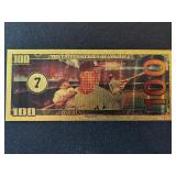 24K Gold Foil $100 Dollar Note Yankees Mickey Mantle