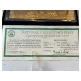 1899 22K Gold Foil Commemorative $2 Dollar Certificate Only 5,000 Minted
