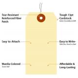 MSRP $250 - 2 Cases (1000 Tags/Case) Staples Pre-Wired Heavy-Duty Blank Manila Shipping Tags 6.25" x 3.13" *double-wired tags feature 12-inches of 26-gauge wire - 3/16in. reinforced, tear resistant ey