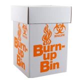 MSRP $600 - 6 Cases (36 Boxes) LabSource Burn-Up Medical Waste Disposal Boxes w/Lids & Tough 2mil Polyethylene Liner (prevent leaks) 20x12x12 Total Incineration Design Burns Box/Liner Together For