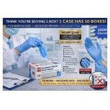 MSRP $240 1 Case (1000 gloves) NEW Synguard Latex-Free Powder-Free Protein-Free (to eliminate risks of Type I hypersensitivity) Nitrile Exam Gloves Size M *textured fingertips measuring 4.7 mil thickn