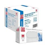 MSRP $240 1 Case (1000 gloves) NEW Synguard Latex-Free Powder-Free Protein-Free (to eliminate risks of Type I hypersensitivity) Nitrile Exam Gloves Size M *textured fingertips measuring 4.7 mil thickn