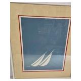 1988 America’s Cup Sailing Print – Framed Nautical Artwork