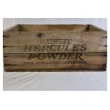 Vintage Wooden Crate “Hercules Powder” Ammo Box Style Storage Crate