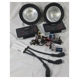 Alpine Component Speakers w Crossovers + Stinger Wiring & HID Kit Bundle
