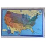 United States Map Wall Art – Color State Geography Print