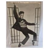 Elvis Presley Poster – Black & White Jailhouse Rock Pose Wall Art