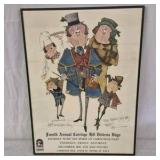 Vintage 1981 Carriage Hill Dickens Days Print – Framed Signed Illustration