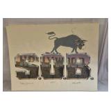 Vintage Hollywood SOB Bull Limited Print Signed 59/500
