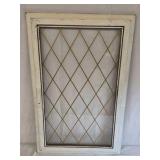 Vintage Wood Window Frame Diamond Lattice Farmhouse Wall Decor