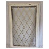 Vintage Wood Window Frame Diamond Lattice Farmhouse Wall Decor