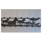 Vintage Cast Iron Running Horses Wall Art Western Decor
