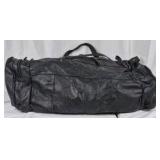 Black Leather Duffel Bag
