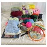 Yarn and Knitting Supplies Lot