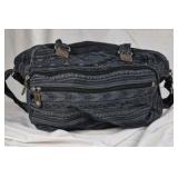 Patterned Fabric Duffel Travel Bag
