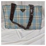 Modella Plaid Fabric Tote Bag