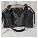 Playboy Black Faux Leather Handbag