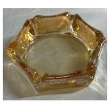 Carnival Glass Ashtray Geometric Design