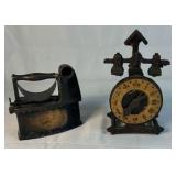 Cast Iron Decorative Iron and Scale Figurines