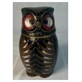Cloisonné Enamel Owl Trinket Box