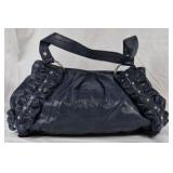 Nine & Co Dark Blue Faux Leather Shoulder Bag