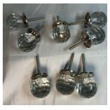 Faceted Glass Cabinet Drawer Knobs Lot
