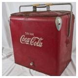 Vintage Coca-Cola Metal Cooler Red 1950s