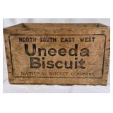 Vintage Uneeda Biscuit Wooden Crate National Biscuit Company