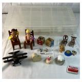 Assorted Miniatures and Small Toys – Dolls Chairs Blocks Plane Figures