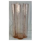 Pink Depression Glass Scalloped Vase