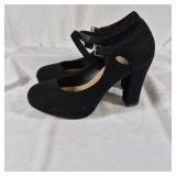 City Classified Comfort Black Mary Jane Heels