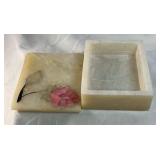 Stone Inlay Trinket Box – Floral Lid Design Made in India
