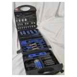 Household Tool Kit Set w/ Sockets Screwdrivers Pliers Hex Keys in Carry Case