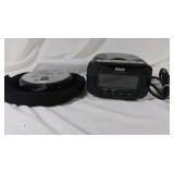 RCA CD Clock Radio & Naxa Portable CD Player Lot AM/FM Alarm Stereo