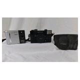 Vintage Argus 13MP Digital Camera & Konica Auto Focus Film Camera w/ Case Lot