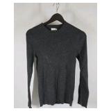 Calvin Klein Jeans Ribbed Sweater Women’s Medium Gray Long Sleeve Knit Top
