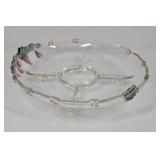 Vintage Glass Divided Serving Dish