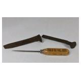 Vintage Railroad Spikes and Ice Pick